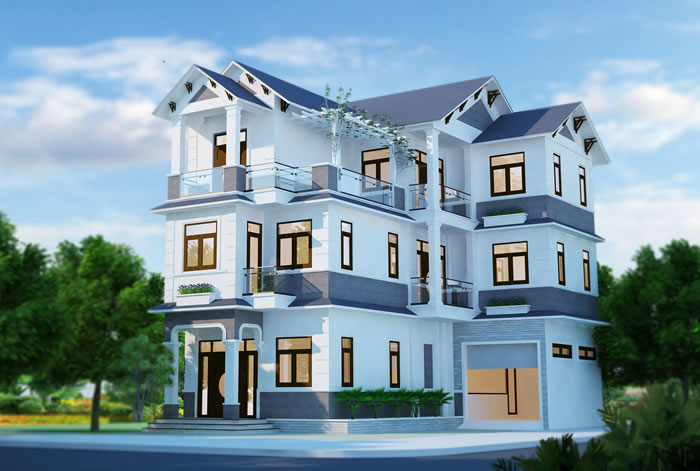 Thiết kế biệt thự, nhà cổ điển tại Vinh Nghệ An