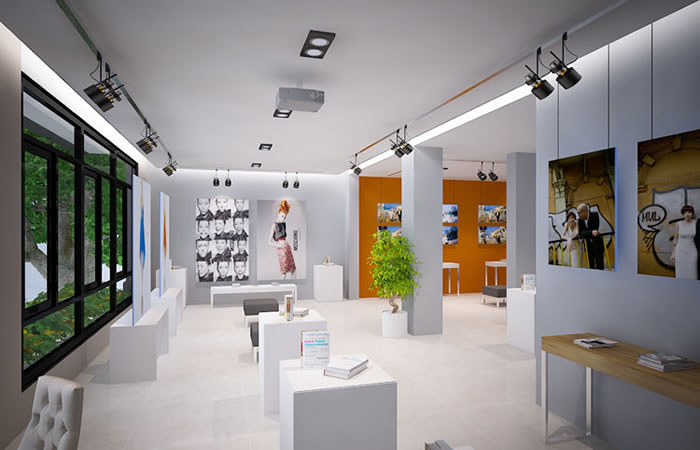 Thiết kế Showroom cửa h&agrave;ng đẹp
