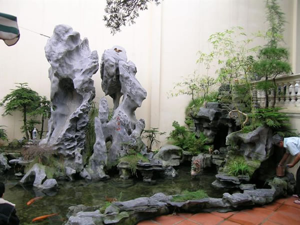 Thi c&ocirc;ng tiểu cảnh s&acirc;n vườn TP Vinh Nghệ An
