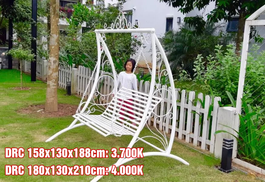 Ghế xích đu sắt nghệ thuật sân vườn ngoài trời